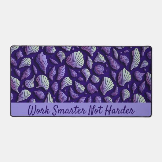 Lila Muscheln Schreibtischunterlage (Vorderseite)