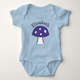 Lila Mushroom Baby Bodysuit Baby Strampler
