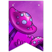 Lila Mushroom Fairy Birthday Wimpelkette (Erste Fahne)