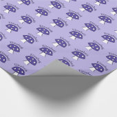 Lila Mushroom Name Wrapper Geschenkpapier (Ecke)