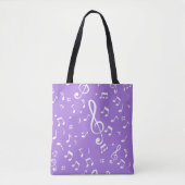 Lila Music Lover Tote Bag Tasche (Vorderseite)
