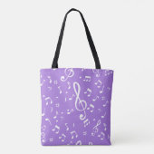 Lila Music Lover Tote Bag Tasche (Rückseite)