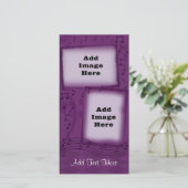 Lila Musik - benutzerdefinierte Foto-Karten (Stehend Vorderseite)