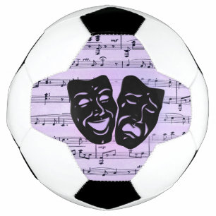 Lila Musik- und Theater Masken Fußball
