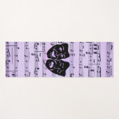 Lila Musik- und Theatermasken Yogamatte (Vorderseite (Horizontal))