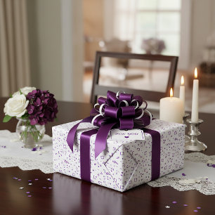 Lila musikalische Muster Geschenkpapier