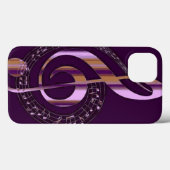 Lila musikalische Note Case-Mate iPhone Case (Rückseite (Horizontal))