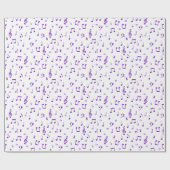 Lila musikalisches Muster Geschenkpapier (Flach)