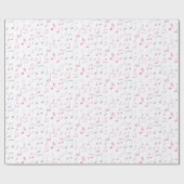 lila Musikmuster Geschenkpapier (Flach)