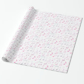 lila Musikmuster Geschenkpapier (Ungerollt)