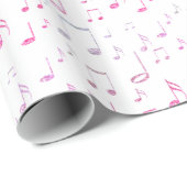 lila Musikmuster Geschenkpapier (Rolleneckpunkt)