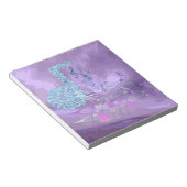 Lila Musiknoten Abstrakt 2 Kleine Note Notizblock (angewinkelt)