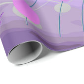 Lila Musiknoten Abstraktes Schleifpapier Geschenkpapier (Rolleneckpunkt)