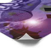 lila Musikposter Poster (Ecke)