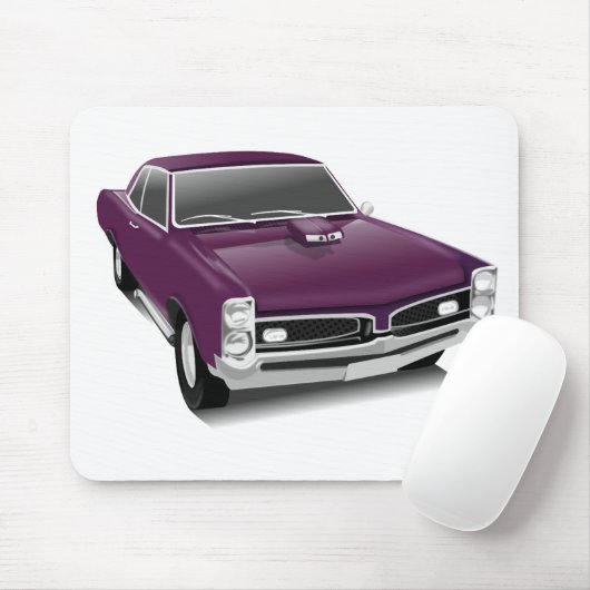 Lila Muskelwagen Mousepad (Mit Mouse)