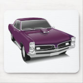 Lila Muskelwagen Mousepad (Vorne)