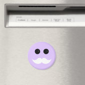 Lila Mustache Emoticon Magnet (In Situ (Geschirrspüler))