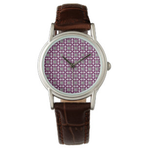 Lila Muster Armbanduhr