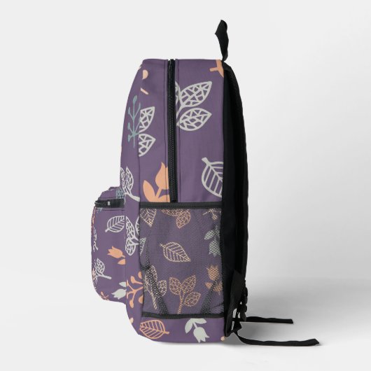 Lila Muster Bedruckter Rucksack (Rechts)