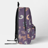 Lila Muster Bedruckter Rucksack (Links)