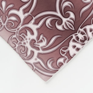 lila Muster der barocken Art Fleecedecke