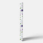 Lila Muster der grünen Tossed-Blume - Case-Mate-iP Case-Mate iPhone Hülle (Rückseite / Rechts)