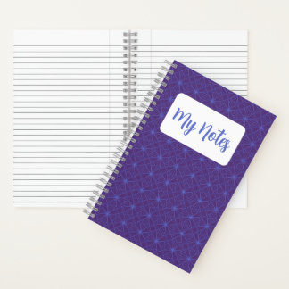 Lila Muster-Design Spiralblock Notizblock