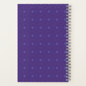 Lila Muster-Design Spiralblock Notizblock (Rückseite)