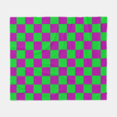 Lila Muster eines grün karierten Karos Fleecedecke (Vorderseite (Horizontal))
