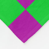 Lila Muster eines grün karierten Karos Fleecedecke (Ecke)
