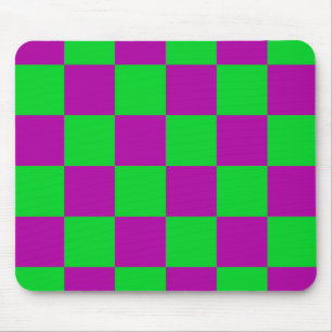Lila Muster eines grün karierten Karos Mousepad