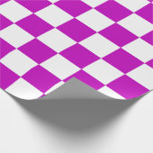 Lila Muster eines Karos Geschenkpapier (Ecke)