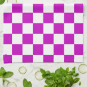 Lila Muster eines Karos Geschirrtuch (Gefaltet)