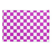 Lila Muster eines Karos Kissenbezug (Rückseite)