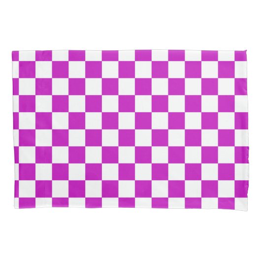 Lila Muster eines Karos Kissenbezug (Vorderseite)