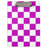 Lila Muster eines Karos Klemmbrett (Vorderseite)