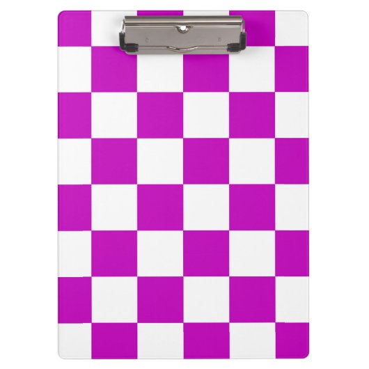 Lila Muster eines Karos Klemmbrett (Vorderseite)