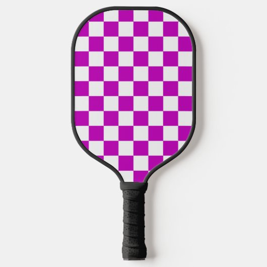 Lila Muster eines Karos Pickleball Schläger (Vorderseite)