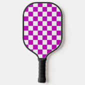 Lila Muster eines Karos Pickleball Schläger (Rückseite)
