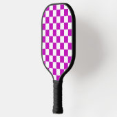 Lila Muster eines Karos Pickleball Schläger (Links)