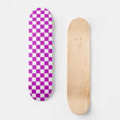 Lila Muster eines Karos Skateboard (Vorderseite)