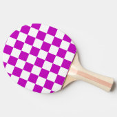 Lila Muster eines Karos Tischtennis Schläger (Seitenansicht)