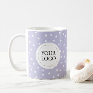 Lila Muster Einfaches Muster Geschäft-Logo Custom Kaffeetasse