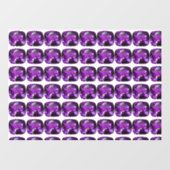 Lila Muster Fensteraufkleber (Blatt)