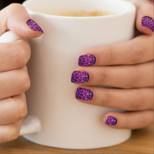 Lila Muster für Blumendach Minx Nagelkunst