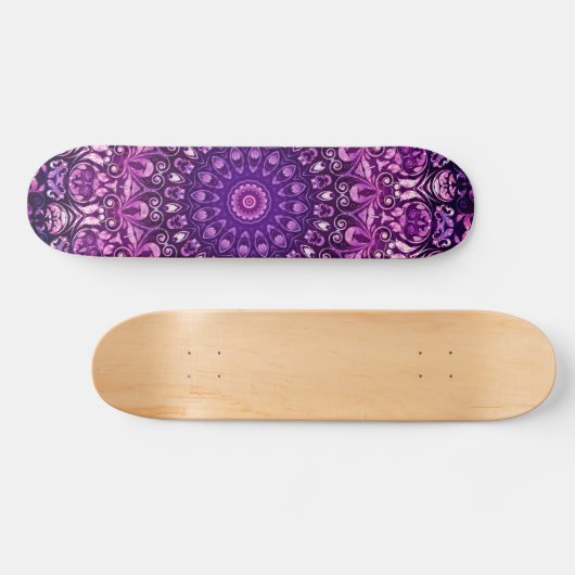 Lila Muster für Blumendach Skateboard (Horizontal)