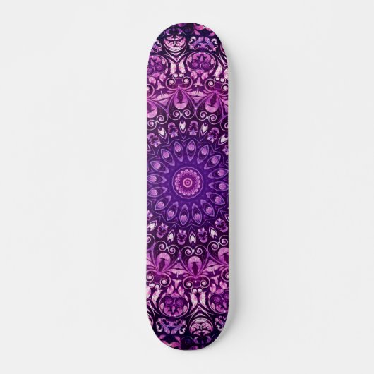 Lila Muster für Blumendach Skateboard (Vorne)
