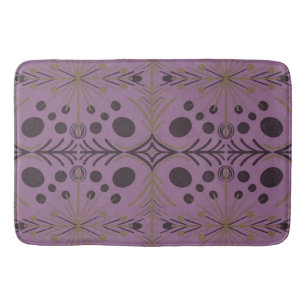Lila Muster für Boho Geometric Arrow Badematte