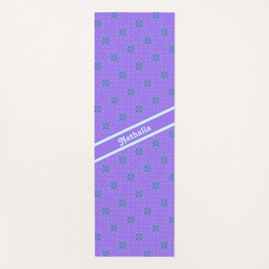 Lila Muster für den Winter Yogamatte (Vorderseite)