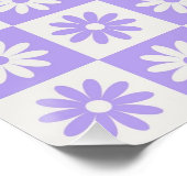 Lila Muster für Hippie-Blume-Checkerboard Poster (Ecke)